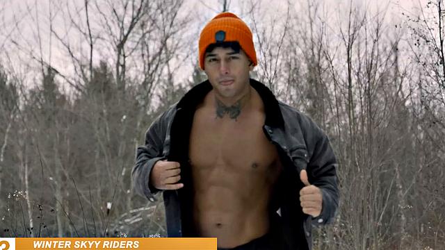 Top 5 Winter Skyy Riders - HOT HUNKS FUCKING CUTE JOCKS Outdoors In Winter Time - FalconStudios