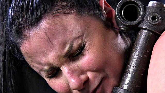 Predicament bondage sub suffers before pussytoying