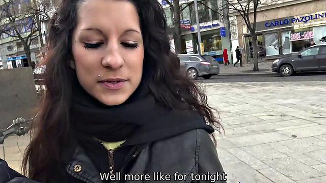 Watch this young girl get paid for being a dirty slut for cash