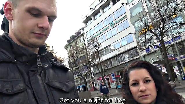 Watch this young girl get paid for being a dirty slut for cash