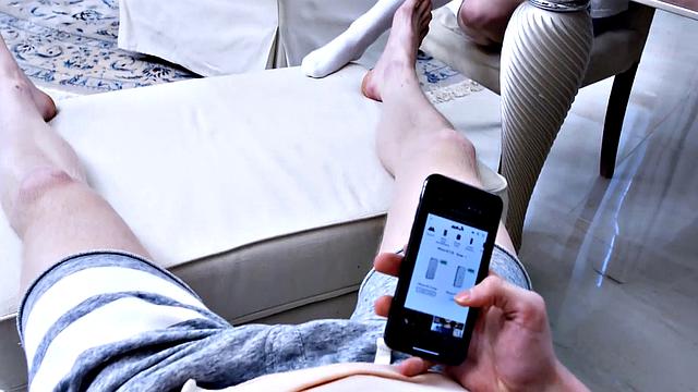 SIS.PORN. Small-tittied blonde gives a blowjob and then vaginal sex