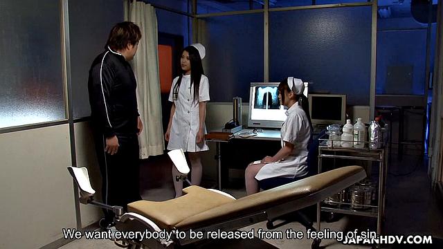 Naughty nurse getting her twat rammed