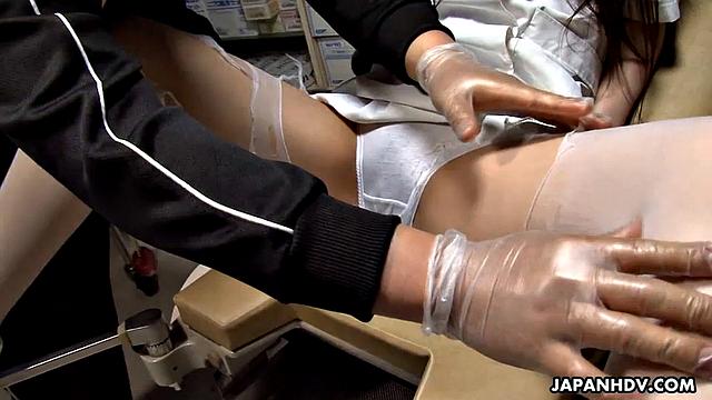 Naughty nurse getting her twat rammed