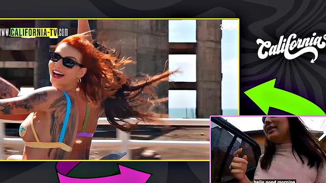 Naughty influencers spotted without panties and breasts out at the market!