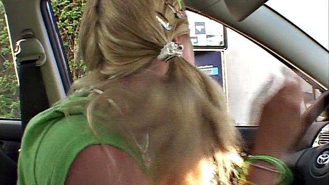 Solo Summer Masturbates in Outdoor Carwash