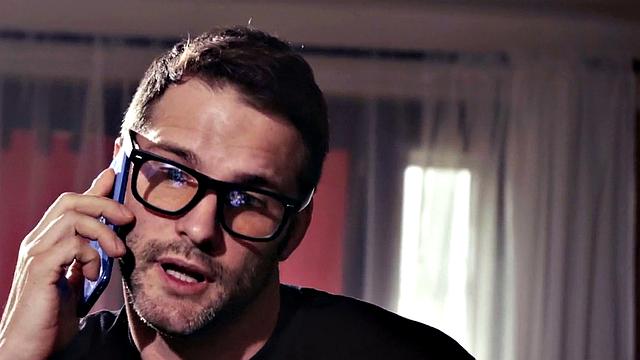 Brunette in high heels & stockings gets nailed doggystyle in the kitchen