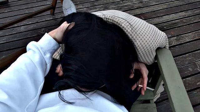 SISPORN. Guy catches stepsister smoking and fuck her into quick sex