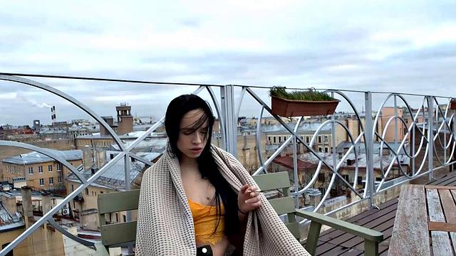 SISPORN. Guy catches stepsister smoking and fuck her into quick sex