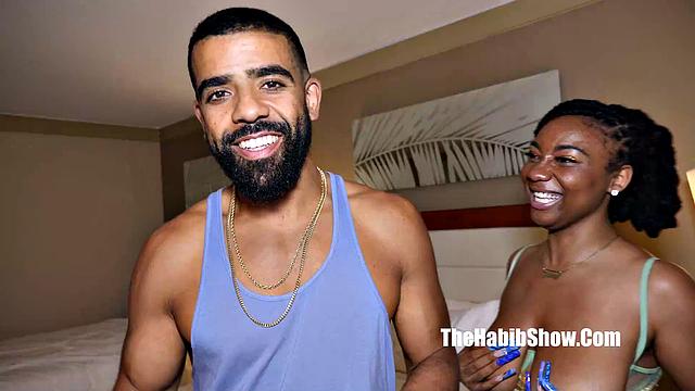 Watch Ebony Queen Quincy Reece in a Thong Play with Her Oil-drizzled Pussy