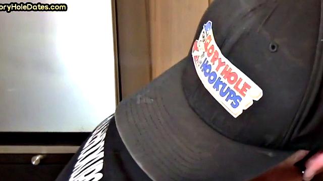 Gaydaddy adores sucking gloryhole cock at his home