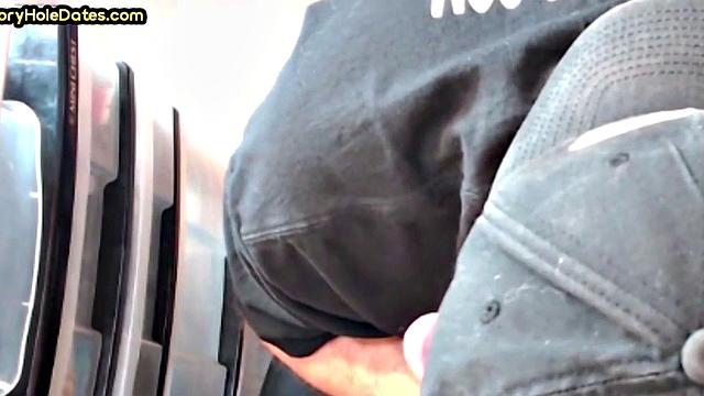 Gaydaddy adores sucking gloryhole cock at his home