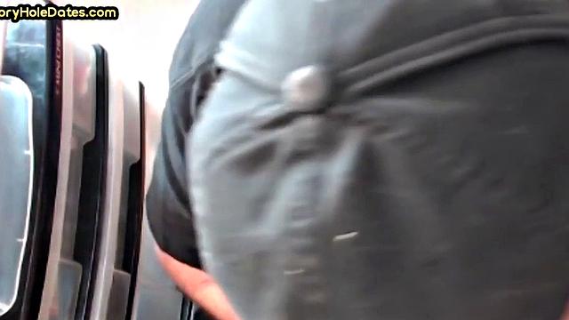 Gaydaddy adores sucking gloryhole cock at his home