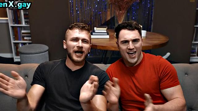 Manly jock bareback fucks bottom with nice body at party