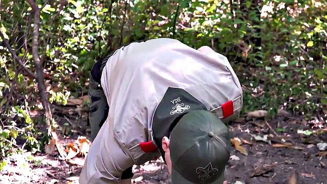 Bottom twink barebacked by scout