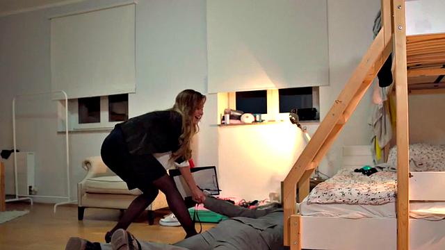 Cockhungry babes get their pussies banged by hotel manager