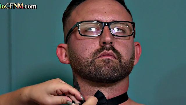 CFNM Euro femdoms give group deep BJ to lucky man