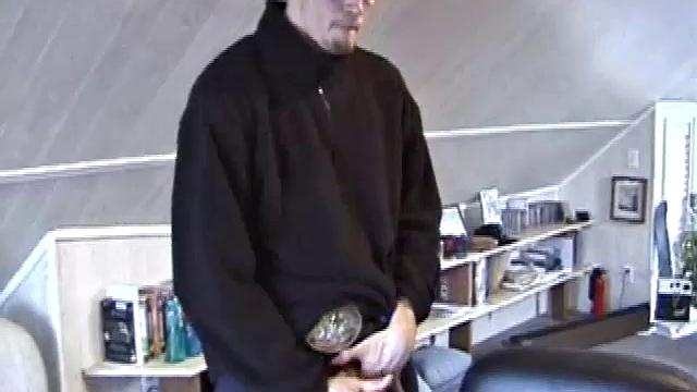 Fresh from hanging with some female schoolmates, Jonathan's hormones are raging and he doesn't waste any time pulling out his cock. He plays a porn video and starts stroking a boner.