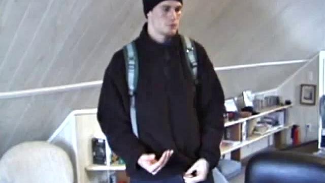 Fresh from hanging with some female schoolmates, Jonathan's hormones are raging and he doesn't waste any time pulling out his cock. He plays a porn video and starts stroking a boner.