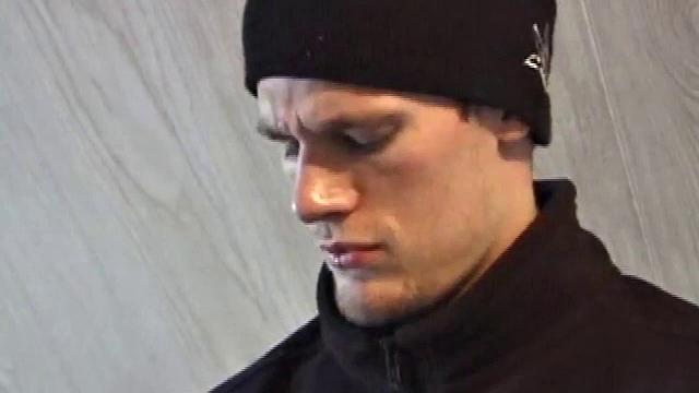 Fresh from hanging with some female schoolmates, Jonathan's hormones are raging and he doesn't waste any time pulling out his cock. He plays a porn video and starts stroking a boner.