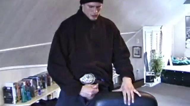 Fresh from hanging with some female schoolmates, Jonathan's hormones are raging and he doesn't waste any time pulling out his cock. He plays a porn video and starts stroking a boner.