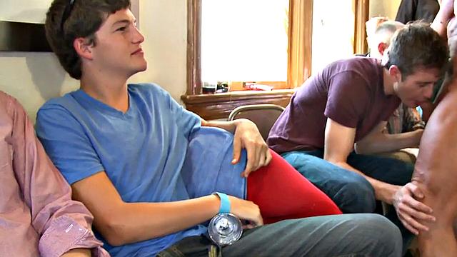 Spoiling cocksucking party with dancers