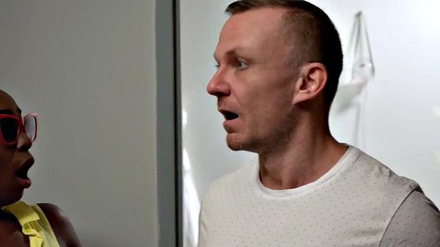 Hostel ebony fucked in hairy pussy by nice thick dick