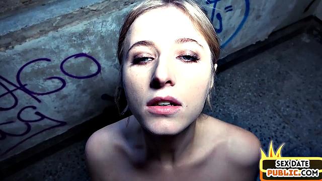 Real German amateur fucked in public by her sex date