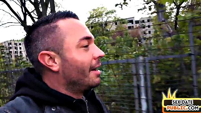 Real German amateur fucked in public by her sex date