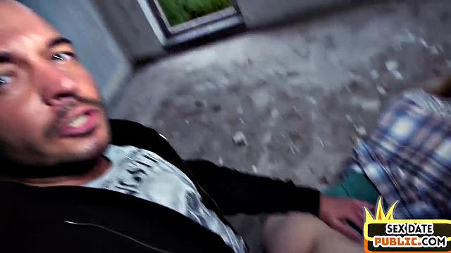 Real German amateur fucked in public by her sex date