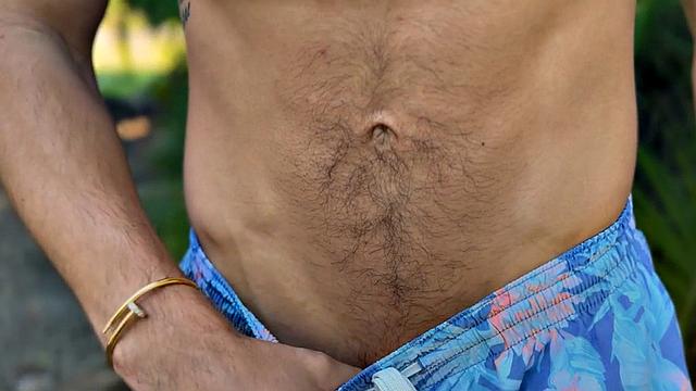 Solo athletic jock stroking his hard oiled cock