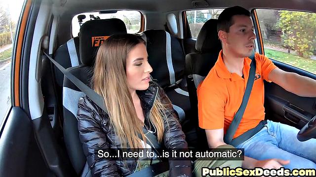 Public amateurs ravaging in car