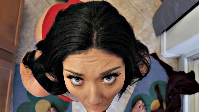 Blue-Eyed Beauty's Blowjob