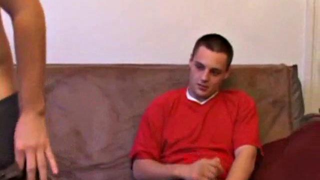 Phil drops in on Gunner and the two horny boys watch a porn video while rubbing on their crotches. The cocks come out and, after stripping off, Gunner goes down on Phil. An oral exchange follows and doesn't end, until both blow huge loads.