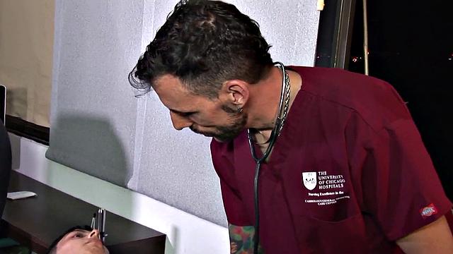 Watch as skinny Latina teen gets her ass fingered & bareback by old doctor