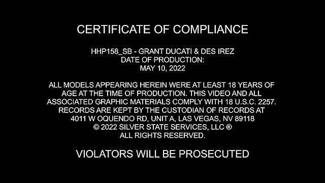 грант дукати вылизывает жопу и трахается без гондона с дес айрезом на съёмке