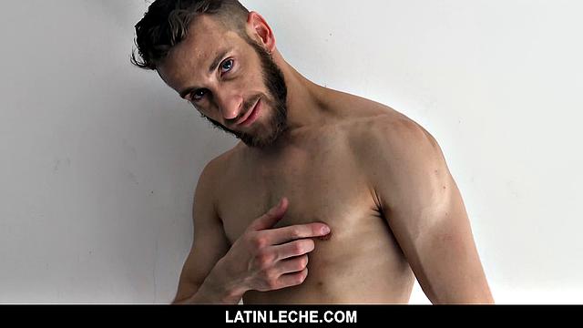 Hardworking nephew seduced by the landlord's offer and takes raw cock to avoid another day sweating on the job
