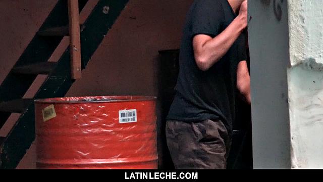 Hardworking nephew seduced by the landlord's offer and takes raw cock to avoid another day sweating on the job