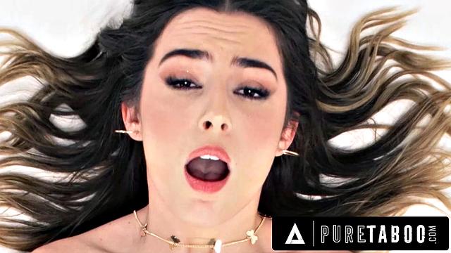 PURE TABOO Pervy College Stepbro Catches Hot Stepsis Charlotte Sins Camming & FUCKS HER!