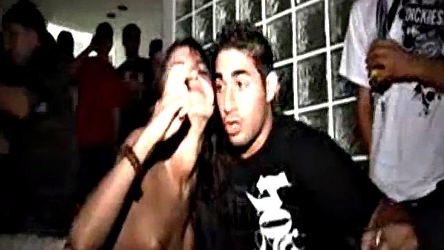 Lesbo college babes lick pussy