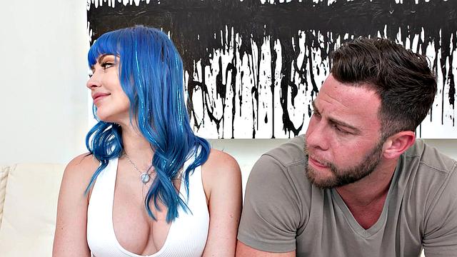 DEVILS FILM - Blue Haired Cutie Jewelz Blu Fucks With Her Swinger Neighbor
