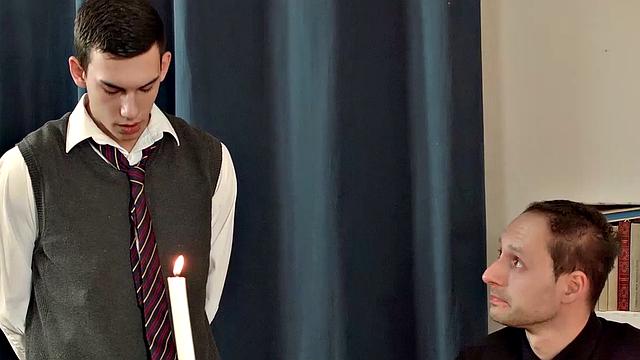 Mature Priest Rides Young Oscar Without Protection