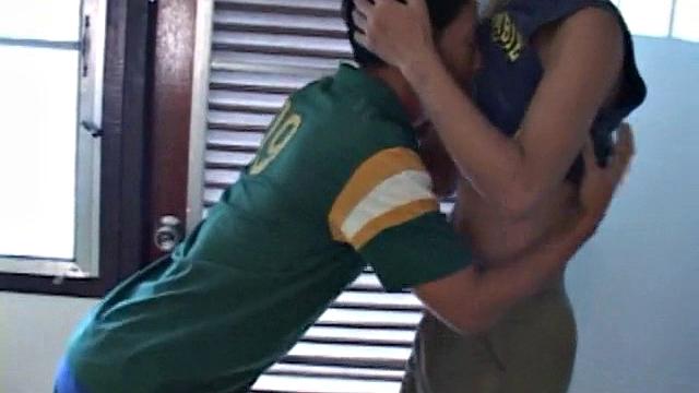 Slim college Asian jizzed and banged after blowing her roommate