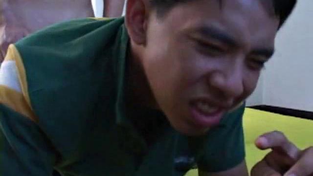 Slim college Asian jizzed and banged after blowing her roommate