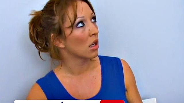 Watch Christina Brooks fuck and suck in the office