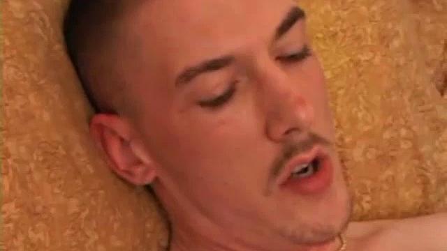 In this hot solo scene, young Richard Azina works up a boner and strips naked. After giving his butt a little fingering, he strokes out a warm load of salty cum.