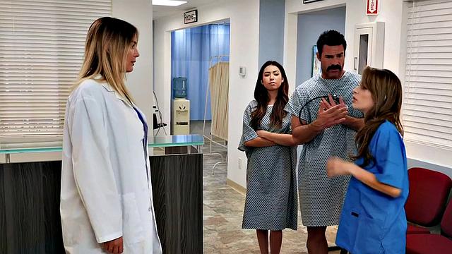 Petite office lady fucked by big dick in wet pussy