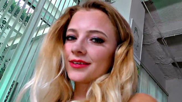 POV handjob babe slowly wanking dick while in panties