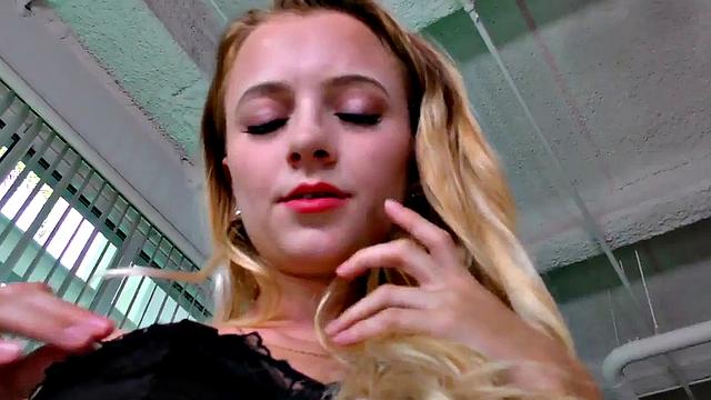 POV handjob babe slowly wanking dick while in panties