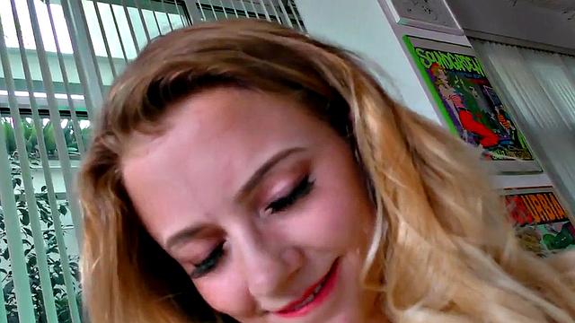 POV handjob babe slowly wanking dick while in panties