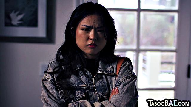 Big-titted MILF licked by Asian babe